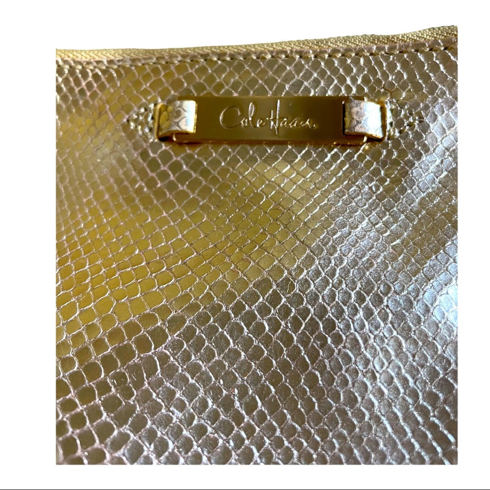 Cole Hana Metallic Gold Clutch/wristlet